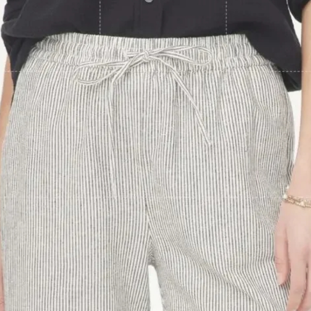 J.Crew drawstring pant in cotton linen Blend with pockets XS